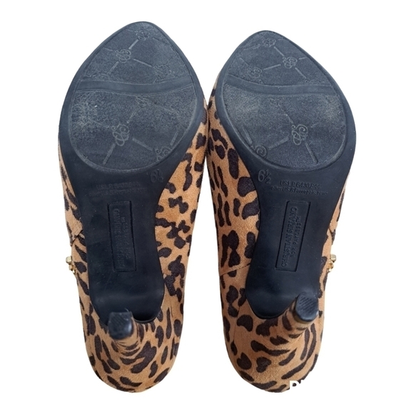 Christian Siriano payless collaboration leopard print heel 4" booties size 6 1/2 - Picture 8 of 13